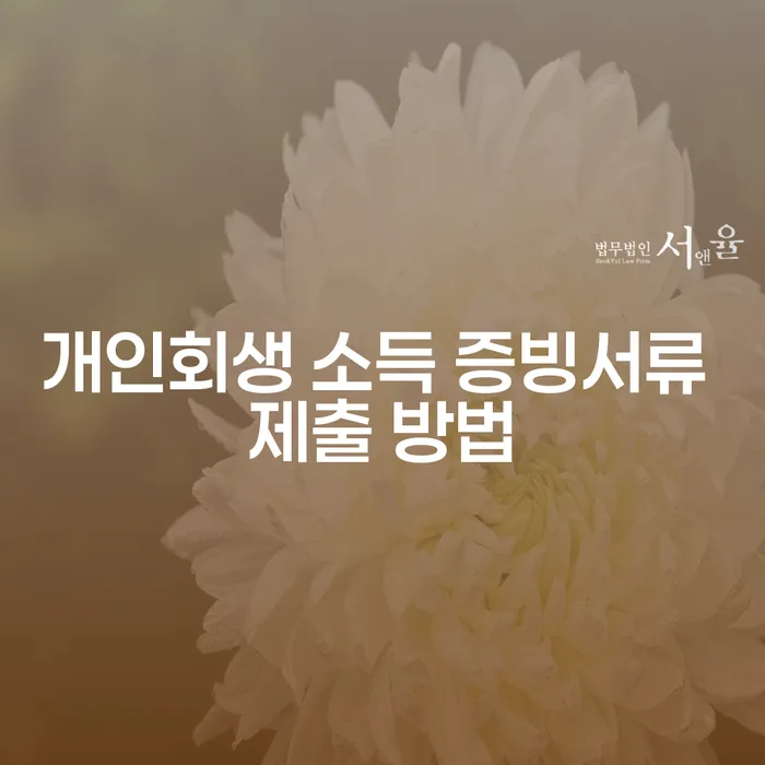 개인회생 소득 증빙서류 제출 방법: 어떻게 준비해야 할까?