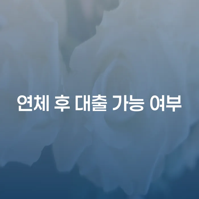 연체 후 대출 가능할까요? 현실적인 해결책은 무엇일까요?
