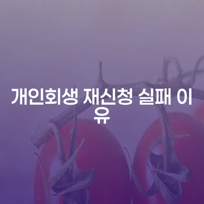 개인회생 재신청, 왜 실패할까?