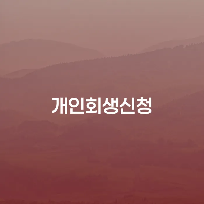 능동 개인회생 신청의 모든 것