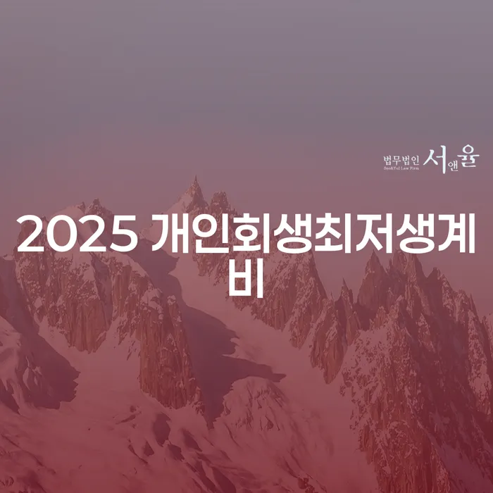 2025 개인회생최저생계비와 보은군 개인회생파산, 당신의 선택은?